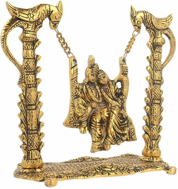 Radha_Krishna_On_Swing_Jhula_Gold_Plated_For_Home_Decor_Showpiece_Gifts_Idols_Decorative_Showpiece_-_19_Cm_(Aluminium)